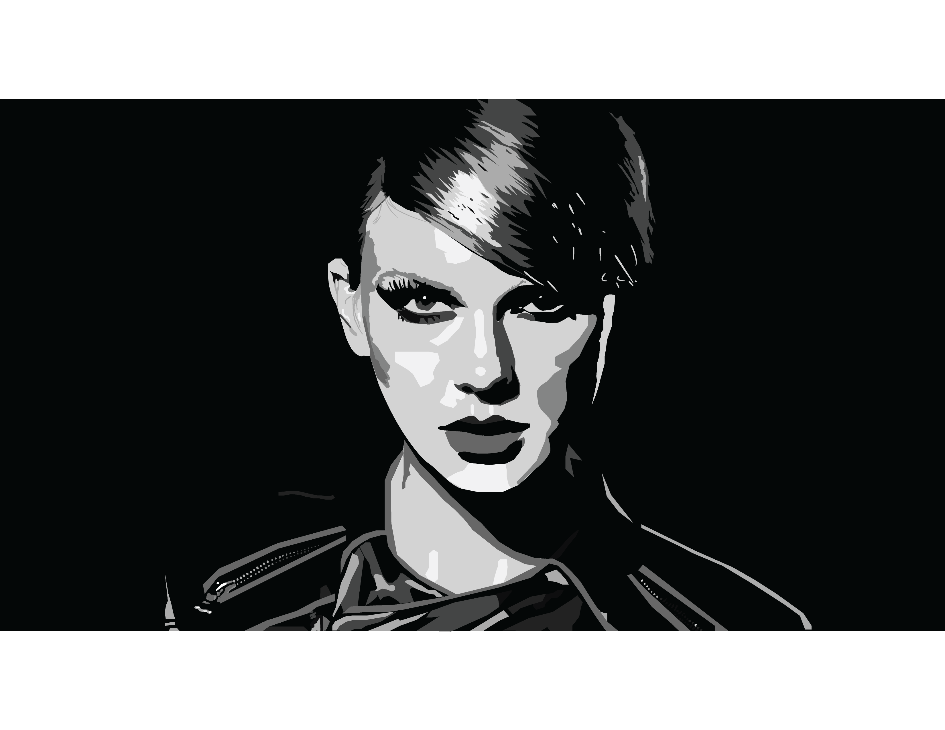 Taylor Swift Black and White Design