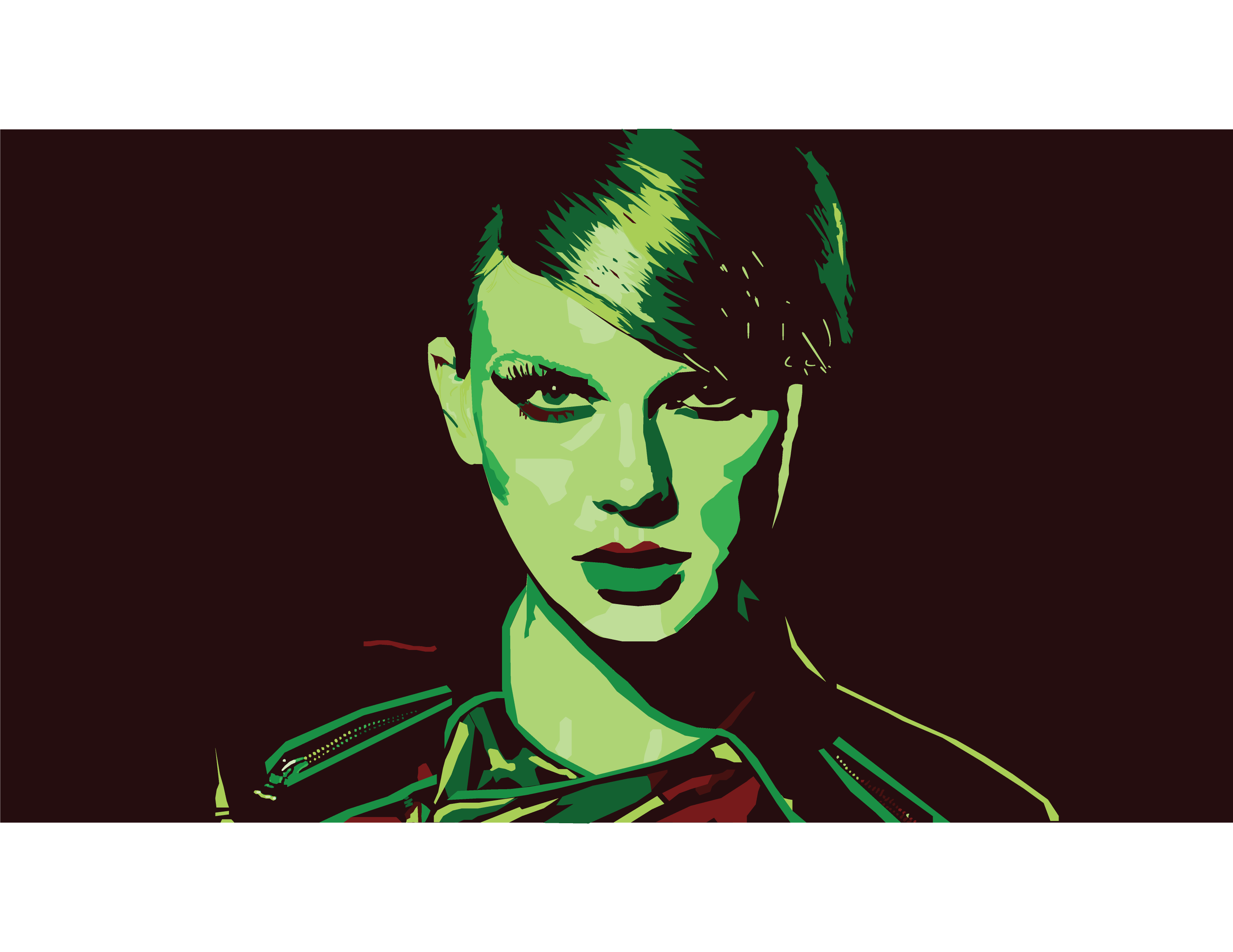 Taylor Swift Green and Red Design